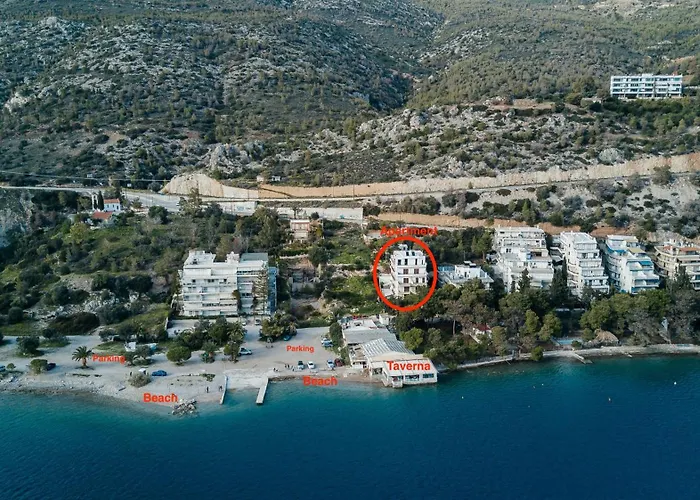 Stylish Seaside Apartment-just 50m From The Apartament Loutráki